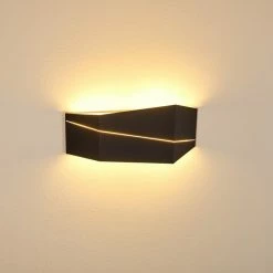 Hofstein Fanas Wandleuchte LED Schwarz, 1-flammig -Wandleuchten Verkaufsgeschäft fanas wandleuchte h3295847 do1 3