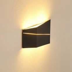 Hofstein Fanas Wandleuchte LED Schwarz, 1-flammig -Wandleuchten Verkaufsgeschäft fanas wandleuchte h3295847 do1 7