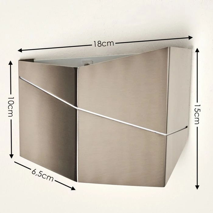 Hofstein Fanas Wandleuchte LED Nickel-Matt, 1-flammig 2 Hofstein Fanas Wandleuchte LED Nickel-Matt, 1-flammig – Bild 2