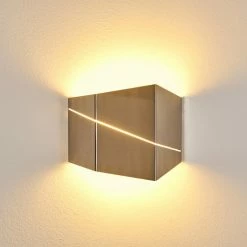 Hofstein Fanas Wandleuchte LED Nickel-Matt, 1-flammig 22 Hofstein Fanas Wandleuchte LED Nickel-Matt, 1-flammig -Wandleuchten Verkaufsgeschäft fanas wandleuchte h3296363 do1 6