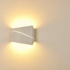 Hofstein Fanas Wandleuchte LED Weiß, 1-flammig -Wandleuchten Verkaufsgeschäft fanas wandleuchte h3296387 do1 11