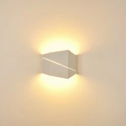 Hofstein Fanas Wandleuchte LED Weiß, 1-flammig -Wandleuchten Verkaufsgeschäft fanas wandleuchte h3296387 do1 7