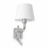 Faro Barcelona Essential Wandleuchte LED Nickel-Matt, 2-flammig
