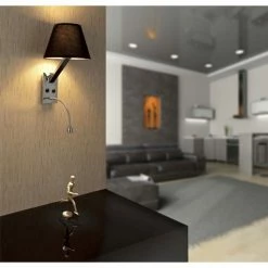 Faro Barcelona Moma Wandleuchte LED Nickel-Matt, 1-flammig