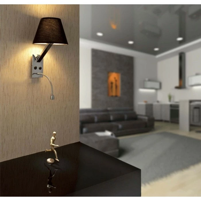 Faro Barcelona Moma Wandleuchte LED Nickel-Matt, 1-flammig 1 Faro Barcelona Moma Wandleuchte LED Nickel-Matt, 1-flammig