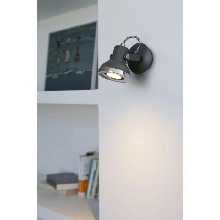 Faro Barcelona Ring Wandspot LED Grau, 1-flammig 1 Faro Barcelona Ring Wandspot LED Grau, 1-flammig