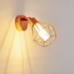 Hofstein Ferrand Wandleuchte LED Kupferfarben, 1-flammig -Wandleuchten Verkaufsgeschäft ferrand wandleuchte h3159811 do1 10