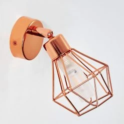 Hofstein Ferrand Wandleuchte LED Kupferfarben, 1-flammig -Wandleuchten Verkaufsgeschäft ferrand wandleuchte h3159811 do1 16