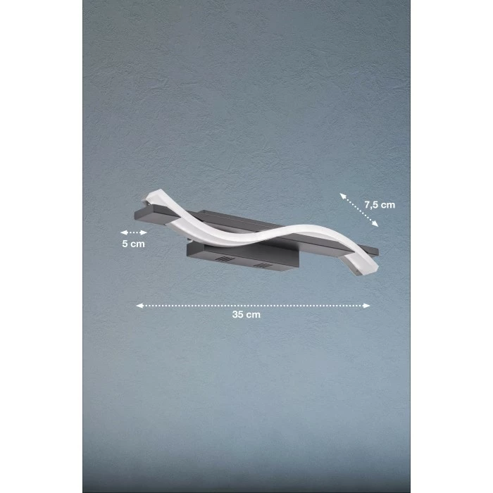 Honsel Leuchten Fischer & Honsel Bridge Wandleuchte LED Schwarz, 1-flammig 3 Honsel Leuchten Fischer & Honsel Bridge Wandleuchte LED Schwarz, 1-flammig – Bild 3