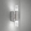 Honsel Leuchten Fischer & Honsel Nyra Wandleuchte LED Nickel-Matt, 2-flammig