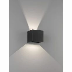 Honsel Leuchten Fischer & Honsel Wall Wandleuchte LED Schwarz, 2-flammig