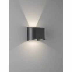 Honsel Leuchten Fischer & Honsel Wall Wandleuchte LED Schwarz, 2-flammig