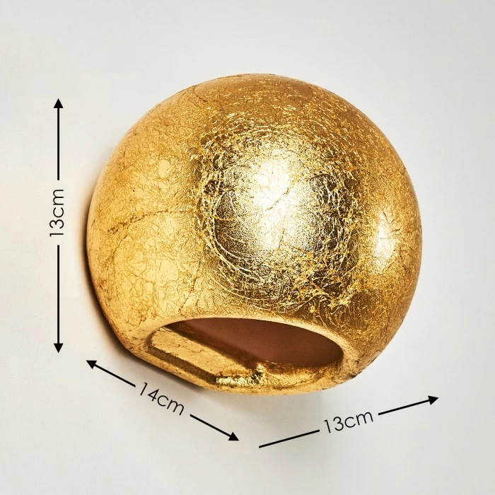Hofstein Flot Wandleuchte Gold, 1-flammig 2 Hofstein Flot Wandleuchte Gold, 1-flammig – Bild 2