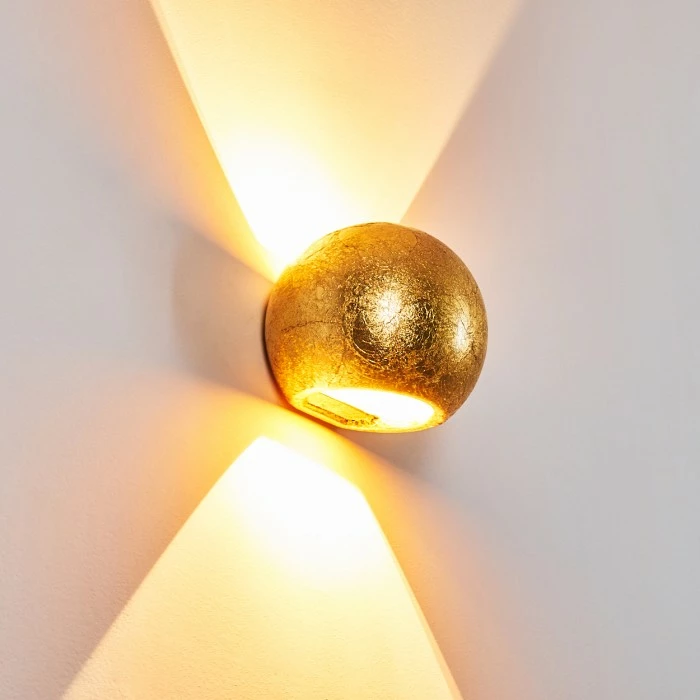 Hofstein Flot Wandleuchte Gold, 1-flammig 7 Hofstein Flot Wandleuchte Gold, 1-flammig – Bild 7