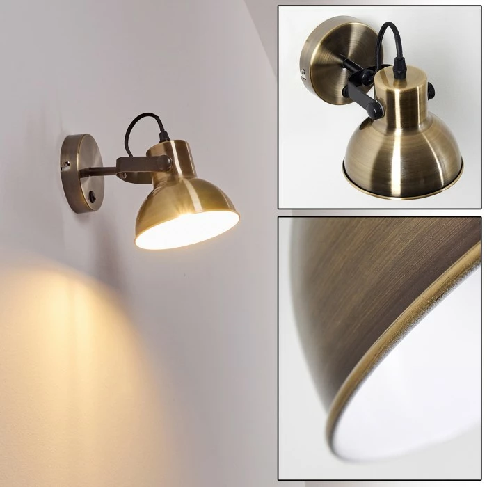 Hofstein Fresno Wandleuchte Schwarz-Gold, 1-flammig 1 Hofstein Fresno Wandleuchte Schwarz-Gold, 1-flammig