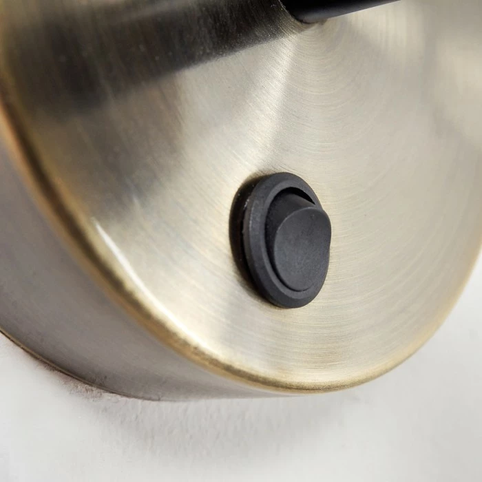 Hofstein Fresno Wandleuchte Schwarz-Gold, 1-flammig 3 Hofstein Fresno Wandleuchte Schwarz-Gold, 1-flammig – Bild 3