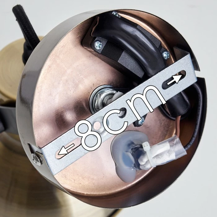 Hofstein Fresno Wandleuchte Schwarz-Gold, 1-flammig 4 Hofstein Fresno Wandleuchte Schwarz-Gold, 1-flammig – Bild 4