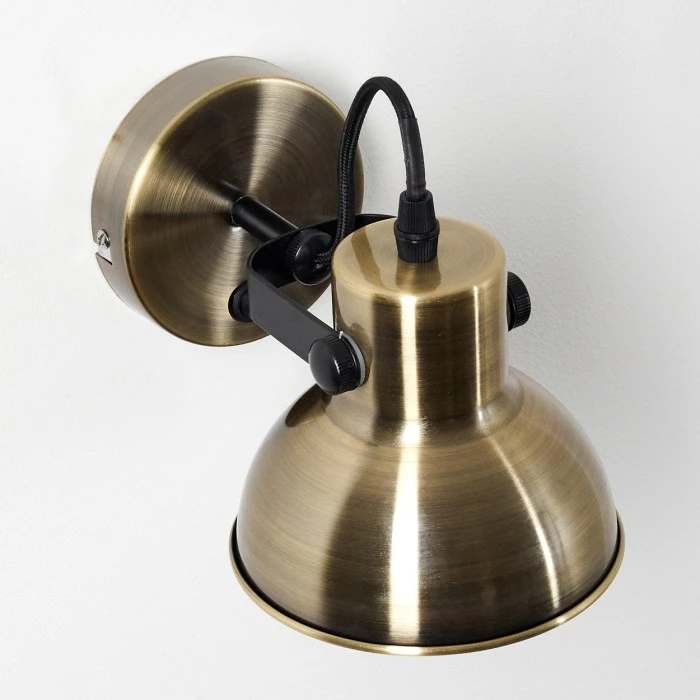 Hofstein Fresno Wandleuchte Schwarz-Gold, 1-flammig 6 Hofstein Fresno Wandleuchte Schwarz-Gold, 1-flammig – Bild 6