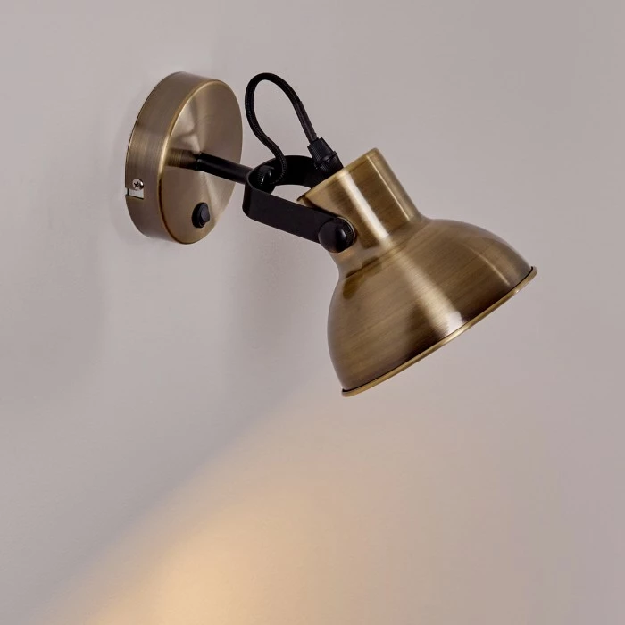 Hofstein Fresno Wandleuchte Schwarz-Gold, 1-flammig 7 Hofstein Fresno Wandleuchte Schwarz-Gold, 1-flammig – Bild 7