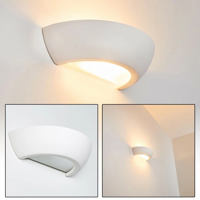 Hofstein Garbagna Wandleuchte Weiß, 1-flammig 1 Hofstein Garbagna Wandleuchte Weiß, 1-flammig