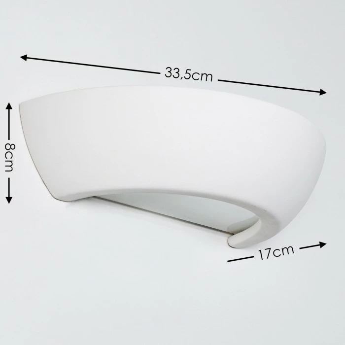 Hofstein Garbagna Wandleuchte Weiß, 1-flammig 2 Hofstein Garbagna Wandleuchte Weiß, 1-flammig – Bild 2