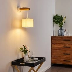 Hofstein Geelong Wandleuchte Weiß, Holz hell, 1-flammig 28 Hofstein Geelong Wandleuchte Weiß, Holz hell, 1-flammig -Wandleuchten Verkaufsgeschäft geelong wandleuchte h3328262 9