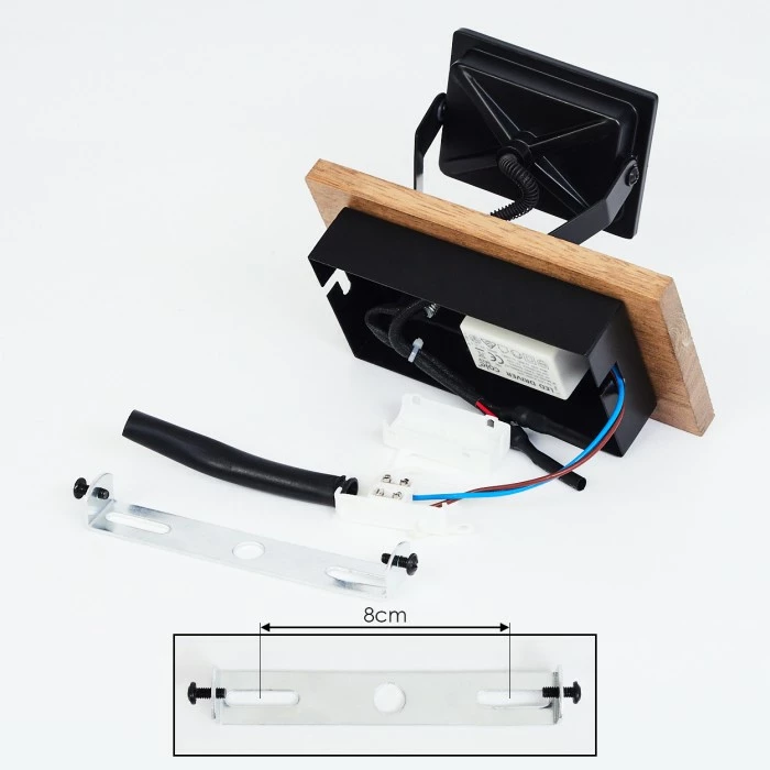 Hofstein Giresta Wandleuchte LED Schwarz, Braun, 1-flammig 5 Hofstein Giresta Wandleuchte LED Schwarz, Braun, 1-flammig – Bild 5