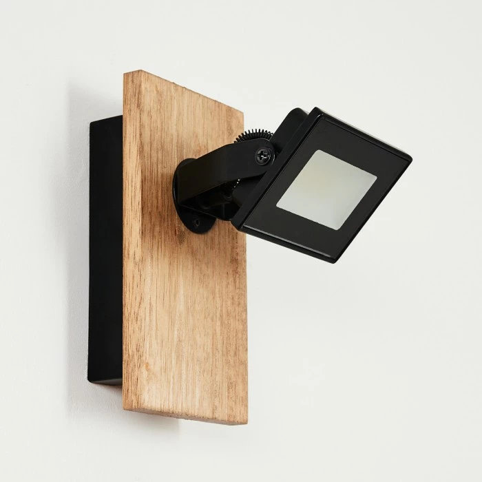 Hofstein Giresta Wandleuchte LED Schwarz, Braun, 1-flammig 8 Hofstein Giresta Wandleuchte LED Schwarz, Braun, 1-flammig – Bild 8