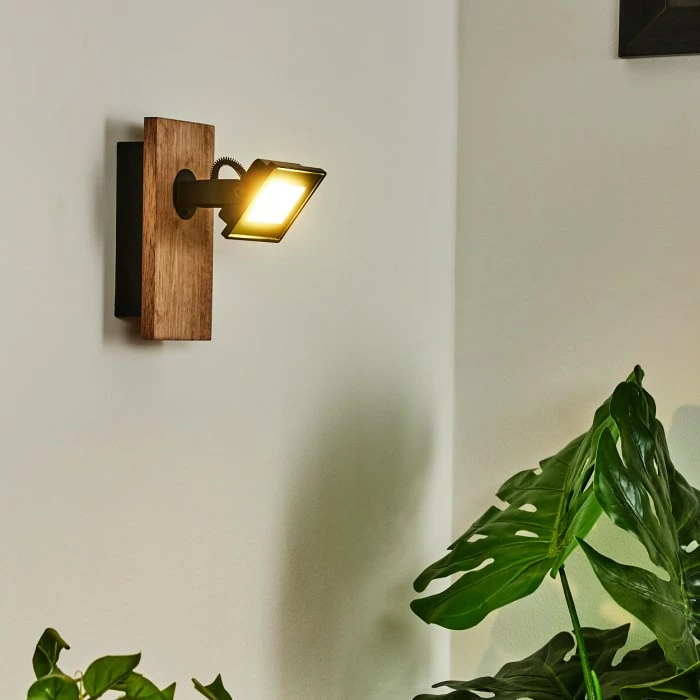 Hofstein Giresta Wandleuchte LED Schwarz, Braun, 1-flammig 9 Hofstein Giresta Wandleuchte LED Schwarz, Braun, 1-flammig – Bild 9