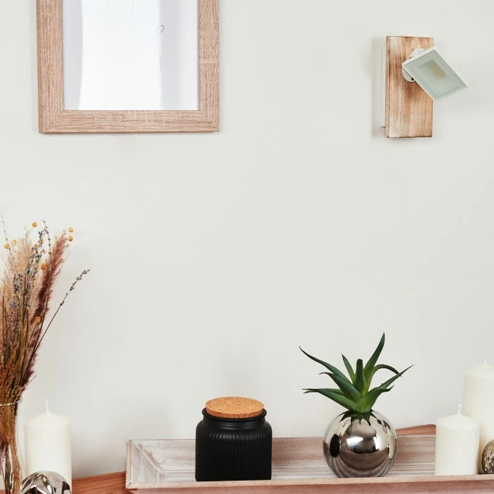 Hofstein Giresta Wandleuchte LED Braun, Weiß, 1-flammig 2 Hofstein Giresta Wandleuchte LED Braun, Weiß, 1-flammig – Bild 2