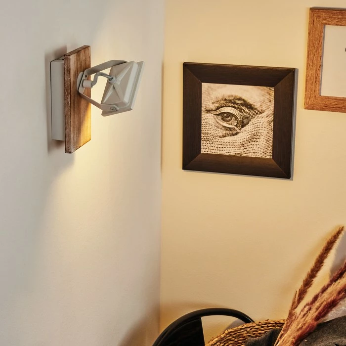 Hofstein Giresta Wandleuchte LED Braun, Weiß, 1-flammig 11 Hofstein Giresta Wandleuchte LED Braun, Weiß, 1-flammig – Bild 11