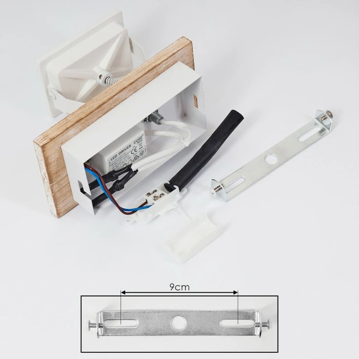 Hofstein Giresta Wandleuchte LED Braun, Weiß, 1-flammig 5 Hofstein Giresta Wandleuchte LED Braun, Weiß, 1-flammig – Bild 5