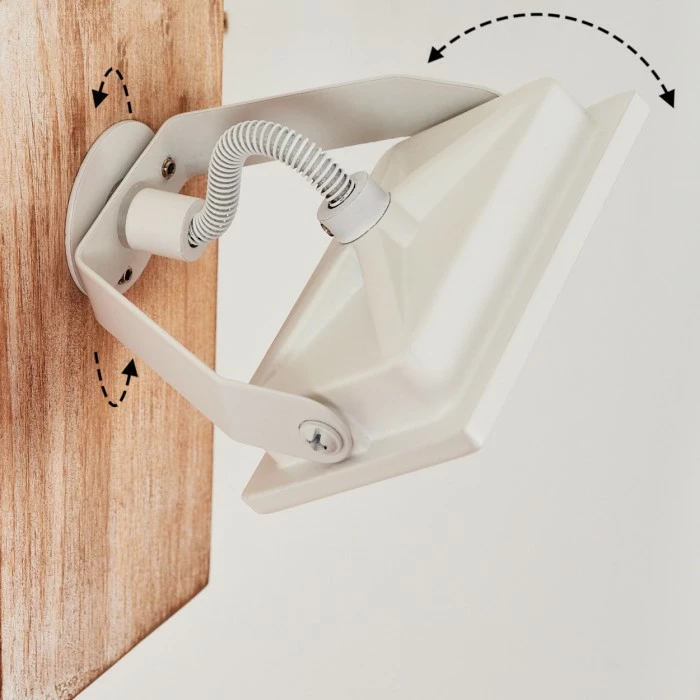 Hofstein Giresta Wandleuchte LED Braun, Weiß, 1-flammig 6 Hofstein Giresta Wandleuchte LED Braun, Weiß, 1-flammig – Bild 6