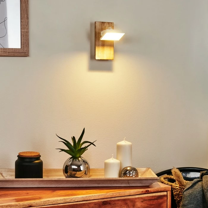 Hofstein Giresta Wandleuchte LED Braun, Weiß, 1-flammig 7 Hofstein Giresta Wandleuchte LED Braun, Weiß, 1-flammig – Bild 7