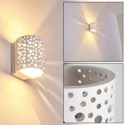 Hofstein Glenden Wandleuchte Weiß, 1-flammig