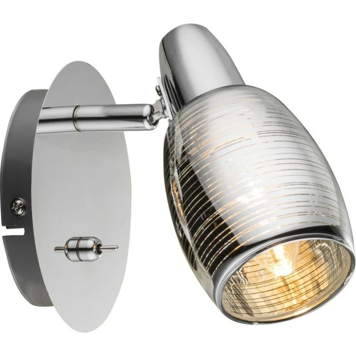 Globo CARSON Wandstrahler Klar, Chrom, 1-flammig 2 Globo CARSON Wandstrahler Klar, Chrom, 1-flammig – Bild 2