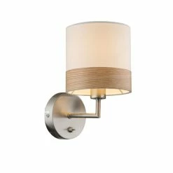 Globo CHIPSY Wandleuchte Nickel-Matt, 1-flammig -Wandleuchten Verkaufsgeschäft globo chipsy wandleuchte 15221w 2