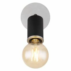 Globo JOSEBA Wandleuchte Schwarz, 1-flammig -Wandleuchten Verkaufsgeschäft globo joseba wandleuchte 54032 1b 2