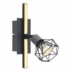 Globo JUTTA Wandleuchte LED Schwarz, 1-flammig