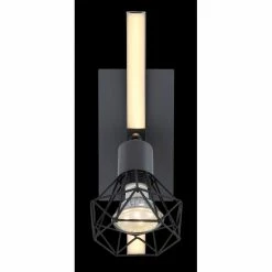 Globo JUTTA Wandleuchte LED Schwarz, 1-flammig -Wandleuchten Verkaufsgeschäft globo jutta wandleuchte 57035 1 5