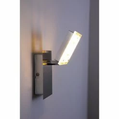 Globo Kerstin Wandleuchte LED Nickel-Matt, 1-flammig -Wandleuchten Verkaufsgeschäft globo kerstin wandleuchte 56138 1 11