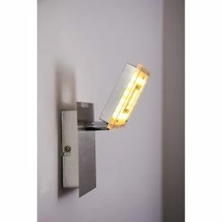 Globo Kerstin Wandleuchte LED Nickel-Matt, 1-flammig -Wandleuchten Verkaufsgeschäft globo kerstin wandleuchte 56138 1 12