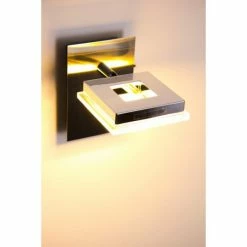 Globo Kerstin Wandleuchte LED Nickel-Matt, 1-flammig -Wandleuchten Verkaufsgeschäft globo kerstin wandleuchte 56138 1 14