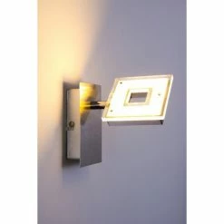 Globo Kerstin Wandleuchte LED Nickel-Matt, 1-flammig -Wandleuchten Verkaufsgeschäft globo kerstin wandleuchte 56138 1 3