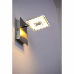 Globo Kerstin Wandleuchte LED Nickel-Matt, 1-flammig -Wandleuchten Verkaufsgeschäft globo kerstin wandleuchte 56138 1 4