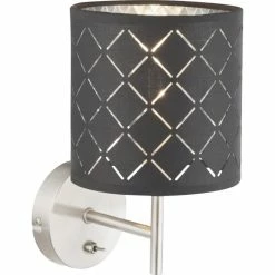 Globo Kidal Wandleuchte Nickel-Matt, 1-flammig