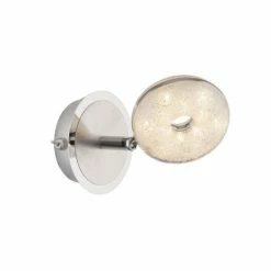 Globo Laila Wandleuchte LED Nickel-Matt, Chrom, 1-flammig -Wandleuchten Verkaufsgeschäft globo laila wandleuchte 56123 1 2