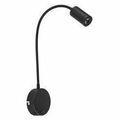 Globo MILLY Wandleuchte LED Schwarz, 1-flammig -Wandleuchten Verkaufsgeschäft globo milly wandleuchte 57311b 2