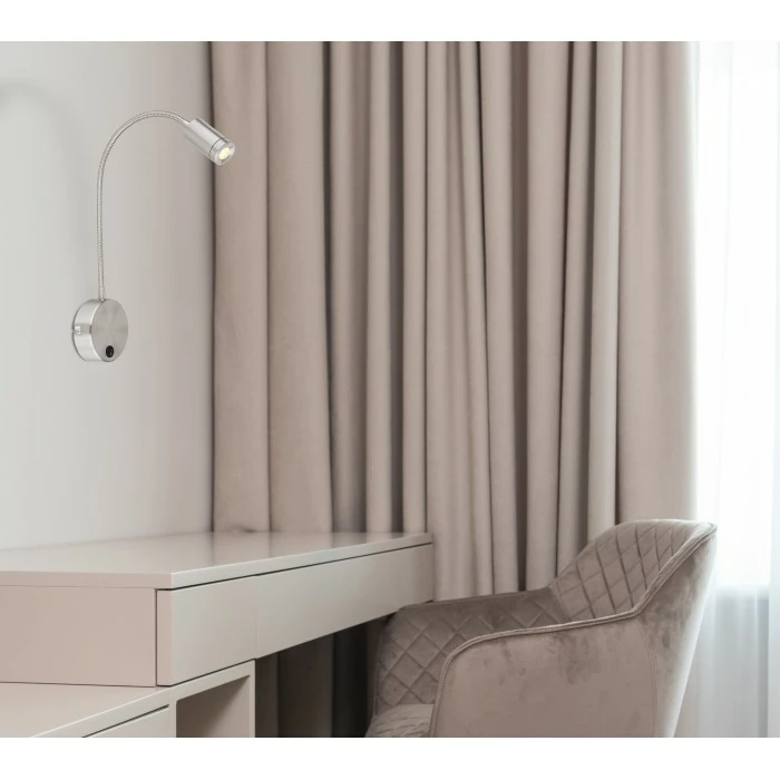 Globo MILLY Wandleuchte LED Nickel-Matt, 1-flammig 1 Globo MILLY Wandleuchte LED Nickel-Matt, 1-flammig