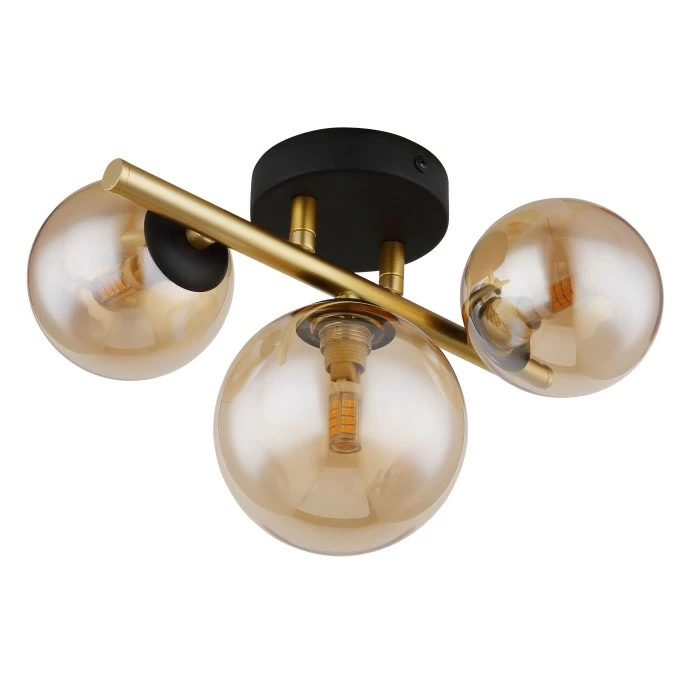 Globo RIHA Wandleuchte LED Messing, Schwarz, 3-flammig 2 Globo RIHA Wandleuchte LED Messing, Schwarz, 3-flammig – Bild 2